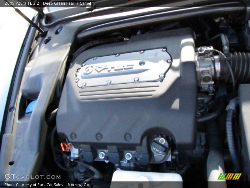 Deep Green Pearl / Camel 2005 Acura TL 3.2