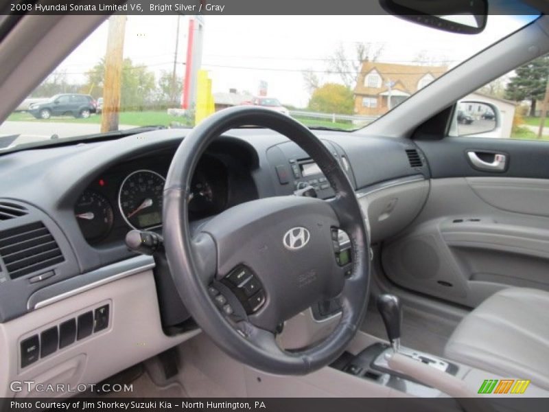 Bright Silver / Gray 2008 Hyundai Sonata Limited V6