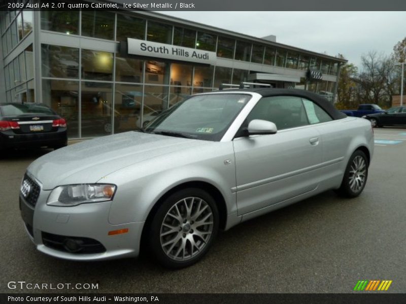 Ice Silver Metallic / Black 2009 Audi A4 2.0T quattro Cabriolet