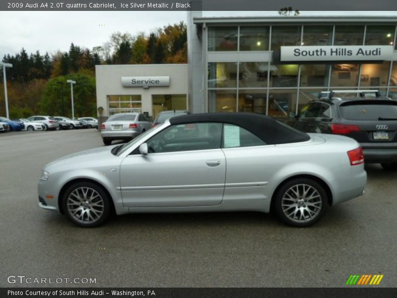 Ice Silver Metallic / Black 2009 Audi A4 2.0T quattro Cabriolet