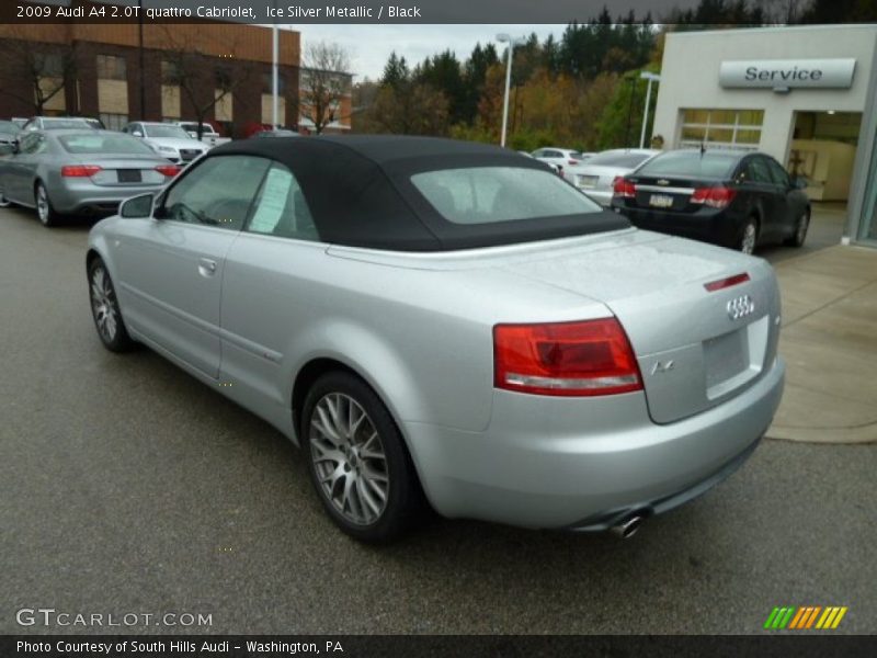 Ice Silver Metallic / Black 2009 Audi A4 2.0T quattro Cabriolet