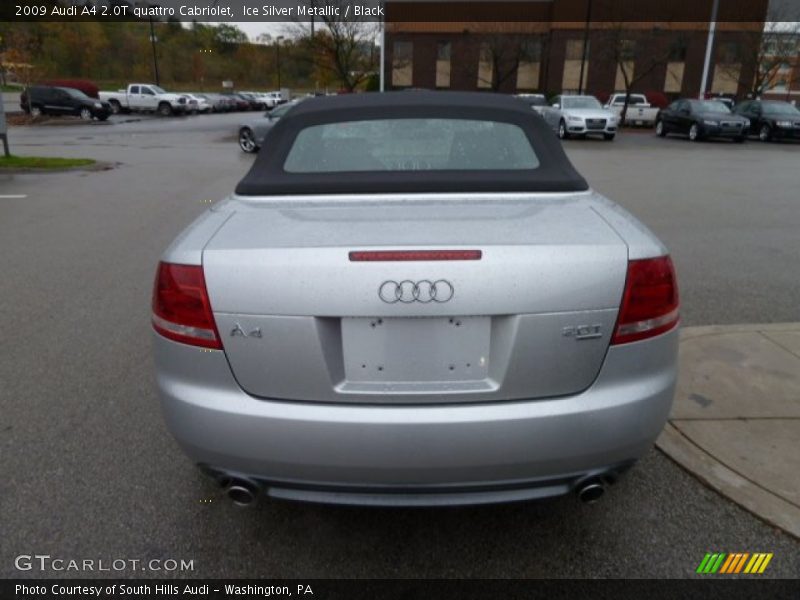 Ice Silver Metallic / Black 2009 Audi A4 2.0T quattro Cabriolet
