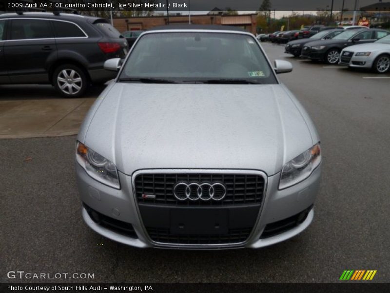Ice Silver Metallic / Black 2009 Audi A4 2.0T quattro Cabriolet