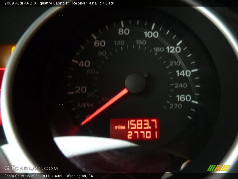 Ice Silver Metallic / Black 2009 Audi A4 2.0T quattro Cabriolet