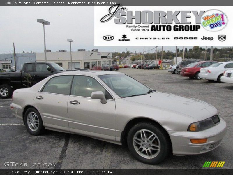 Manhattan Beige Pearl / Tan 2003 Mitsubishi Diamante LS Sedan