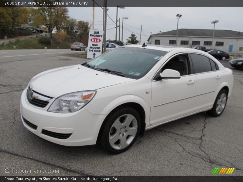 Cream White / Gray 2008 Saturn Aura XE 3.5