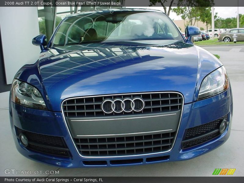 Ocean Blue Pearl Effect / Luxor Beige 2008 Audi TT 2.0T Coupe