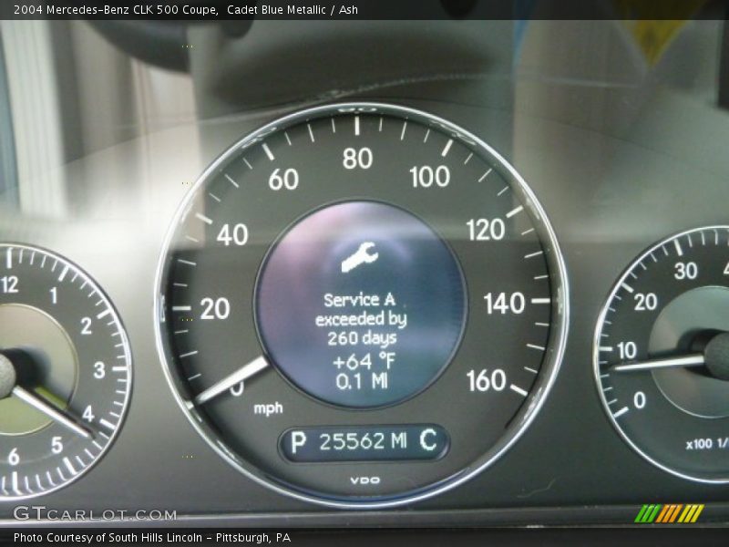 Cadet Blue Metallic / Ash 2004 Mercedes-Benz CLK 500 Coupe