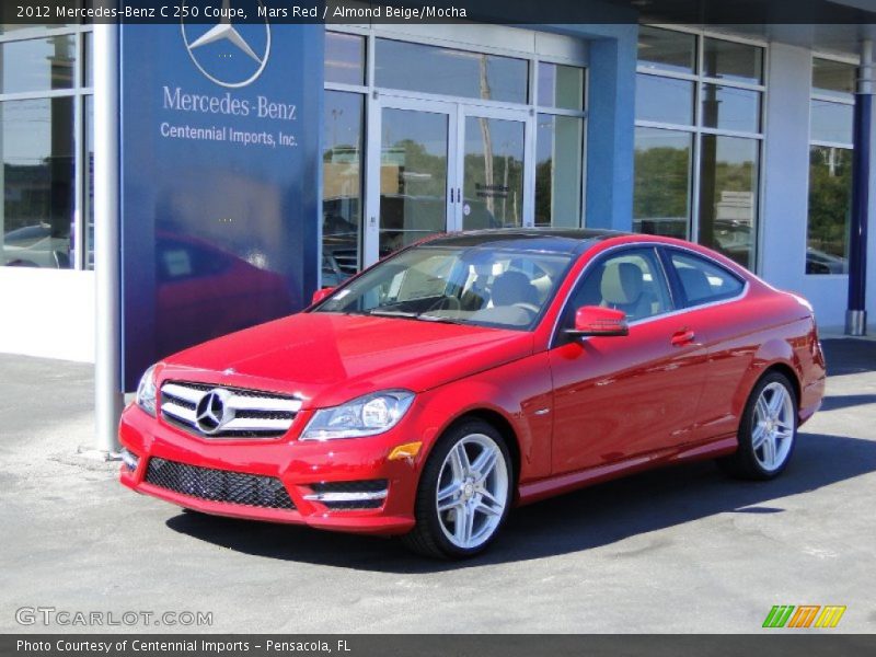 Mars Red / Almond Beige/Mocha 2012 Mercedes-Benz C 250 Coupe