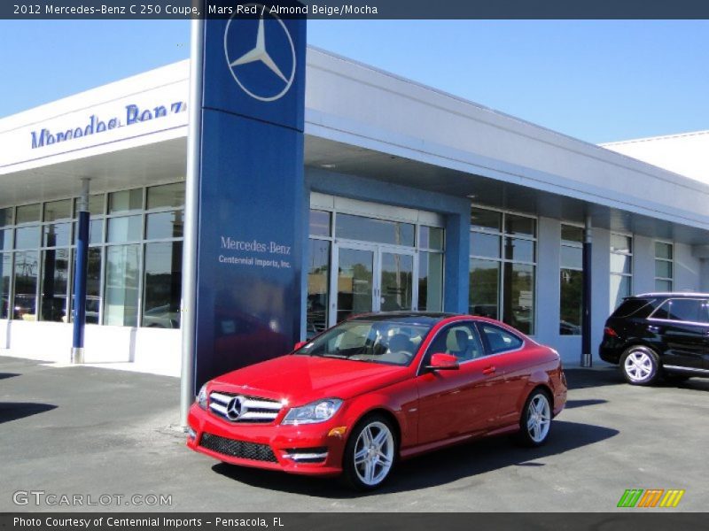 Mars Red / Almond Beige/Mocha 2012 Mercedes-Benz C 250 Coupe