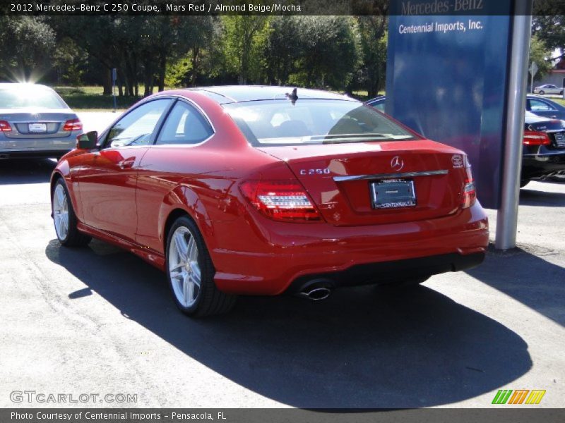 Mars Red / Almond Beige/Mocha 2012 Mercedes-Benz C 250 Coupe