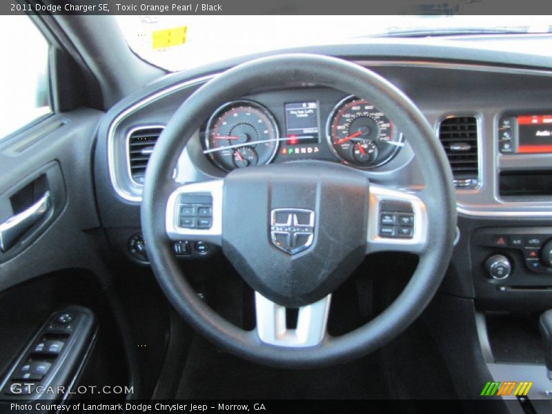 Toxic Orange Pearl / Black 2011 Dodge Charger SE
