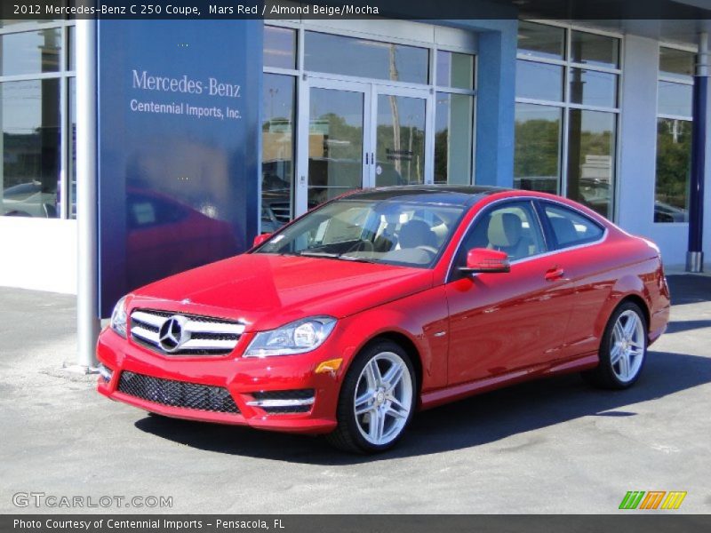 Mars Red / Almond Beige/Mocha 2012 Mercedes-Benz C 250 Coupe