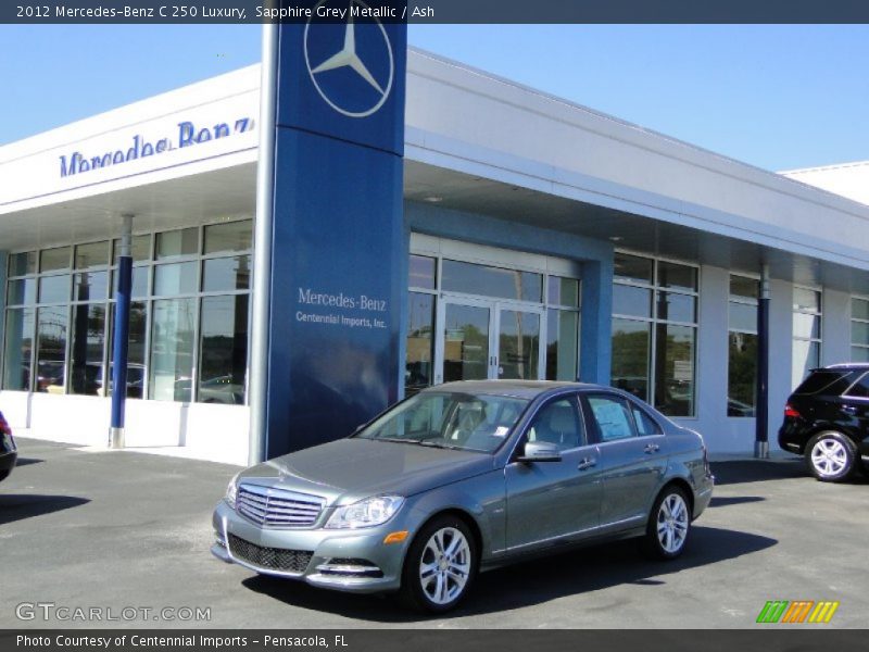 Sapphire Grey Metallic / Ash 2012 Mercedes-Benz C 250 Luxury