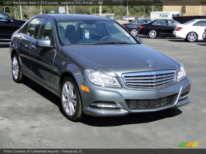 Sapphire Grey Metallic / Ash 2012 Mercedes-Benz C 250 Luxury