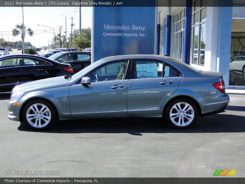 Sapphire Grey Metallic / Ash 2012 Mercedes-Benz C 250 Luxury