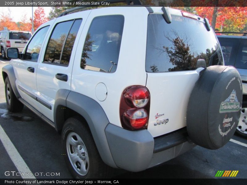 Stone White / Medium Slate Gray 2005 Jeep Liberty Sport