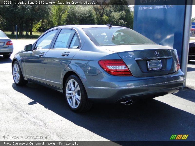 Sapphire Grey Metallic / Ash 2012 Mercedes-Benz C 250 Luxury