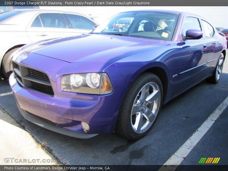 Plum Crazy Pearl / Dark Slate Gray/Light Graystone 2007 Dodge Charger R/T Daytona
