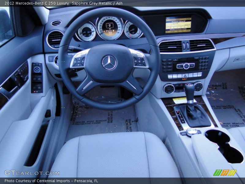 Sapphire Grey Metallic / Ash 2012 Mercedes-Benz C 250 Luxury