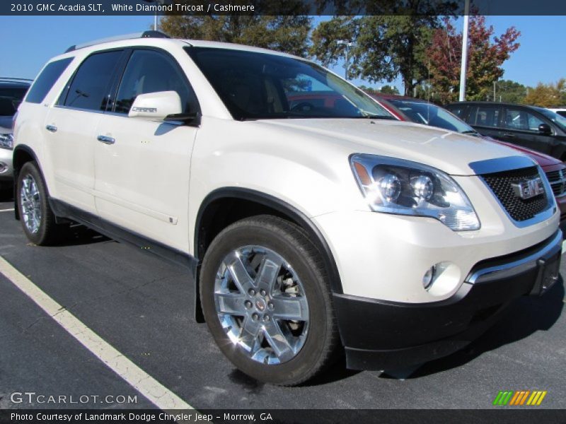 White Diamond Tricoat / Cashmere 2010 GMC Acadia SLT