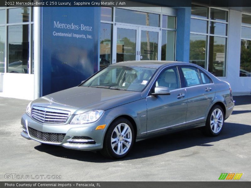 Sapphire Grey Metallic / Ash 2012 Mercedes-Benz C 250 Luxury