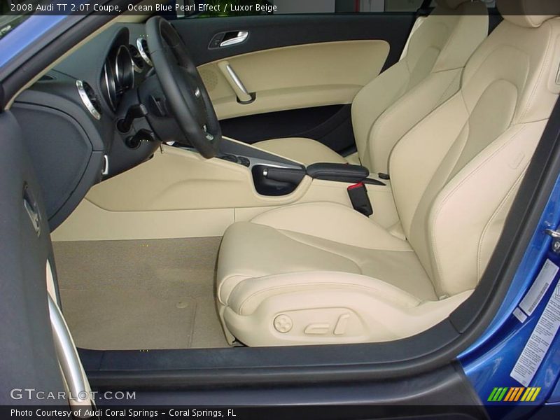 Ocean Blue Pearl Effect / Luxor Beige 2008 Audi TT 2.0T Coupe