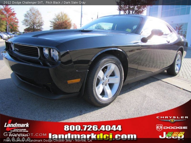 Pitch Black / Dark Slate Gray 2012 Dodge Challenger SXT