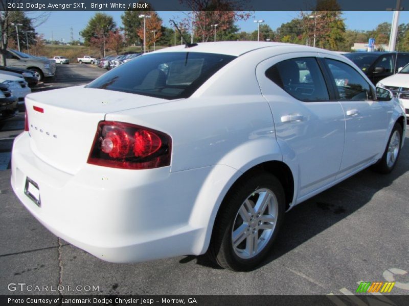 Bright White / Black 2012 Dodge Avenger SXT