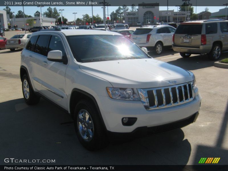 Stone White / Black 2011 Jeep Grand Cherokee Laredo