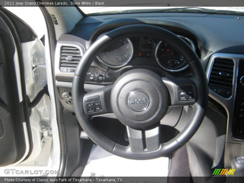 Stone White / Black 2011 Jeep Grand Cherokee Laredo