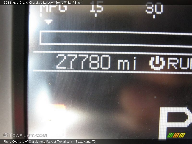 Stone White / Black 2011 Jeep Grand Cherokee Laredo