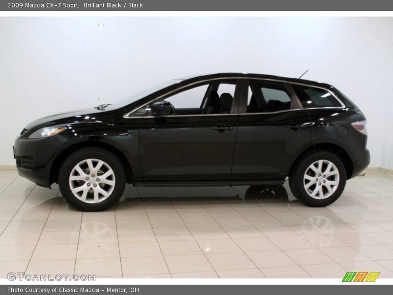 Brilliant Black / Black 2009 Mazda CX-7 Sport