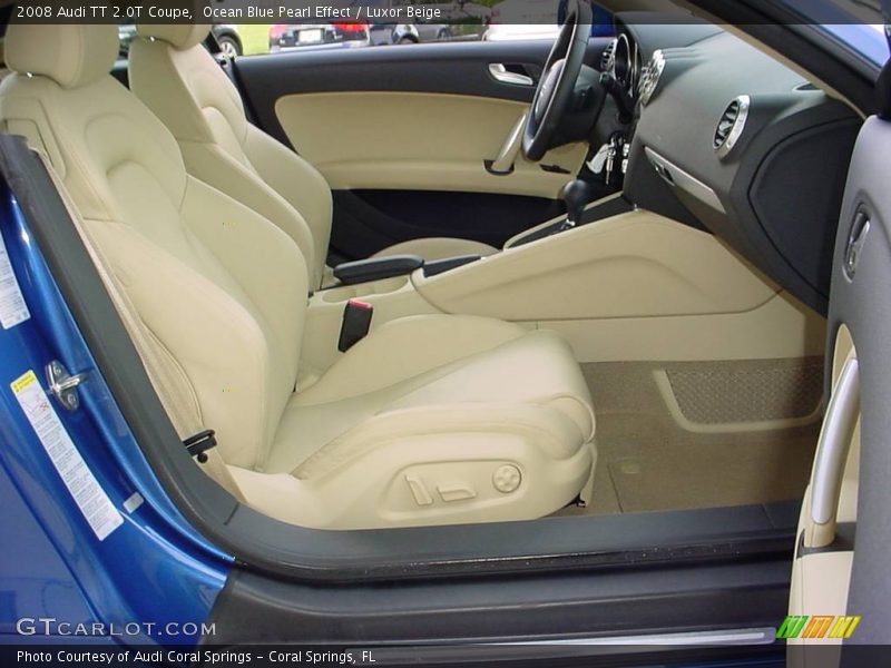 Ocean Blue Pearl Effect / Luxor Beige 2008 Audi TT 2.0T Coupe