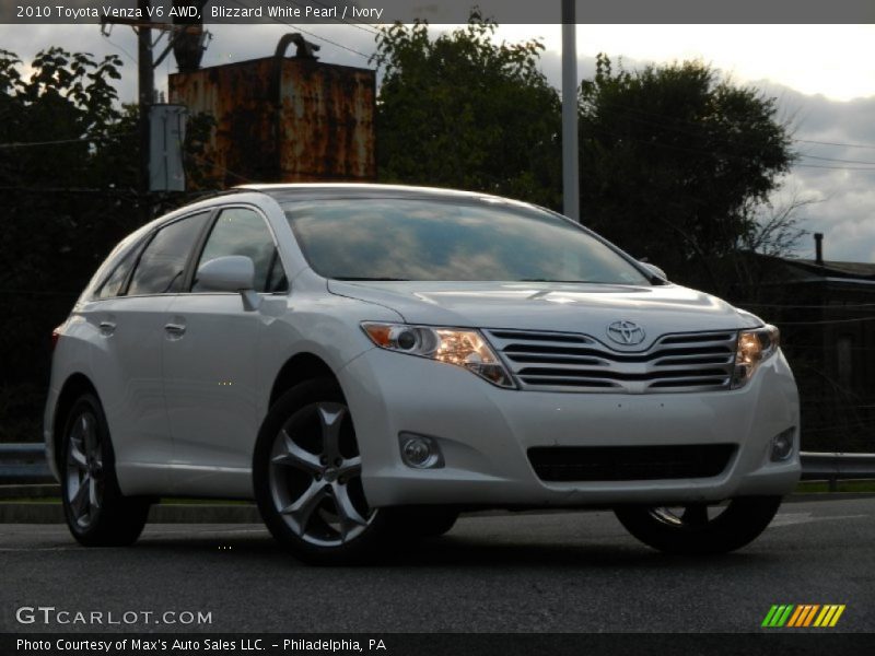 Blizzard White Pearl / Ivory 2010 Toyota Venza V6 AWD