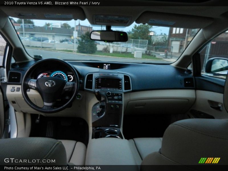 Blizzard White Pearl / Ivory 2010 Toyota Venza V6 AWD