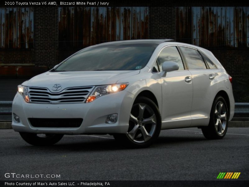 Blizzard White Pearl / Ivory 2010 Toyota Venza V6 AWD
