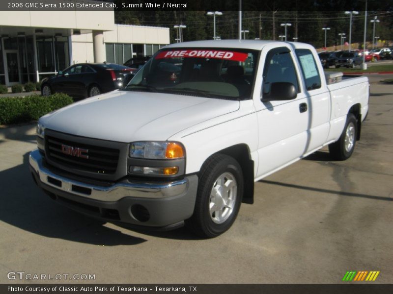 Summit White / Neutral 2006 GMC Sierra 1500 Extended Cab