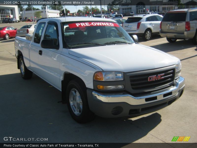 Summit White / Neutral 2006 GMC Sierra 1500 Extended Cab