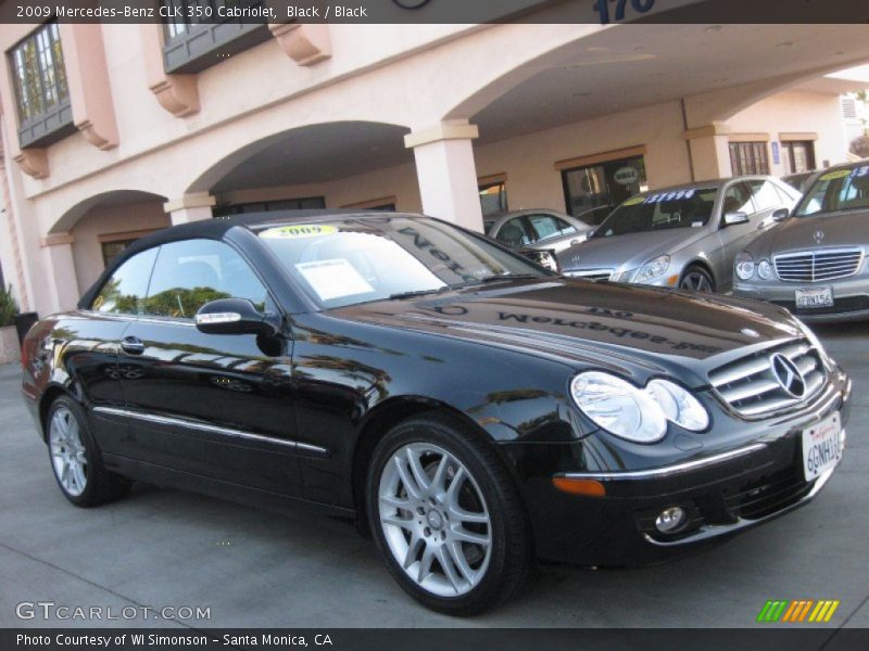 Black / Black 2009 Mercedes-Benz CLK 350 Cabriolet