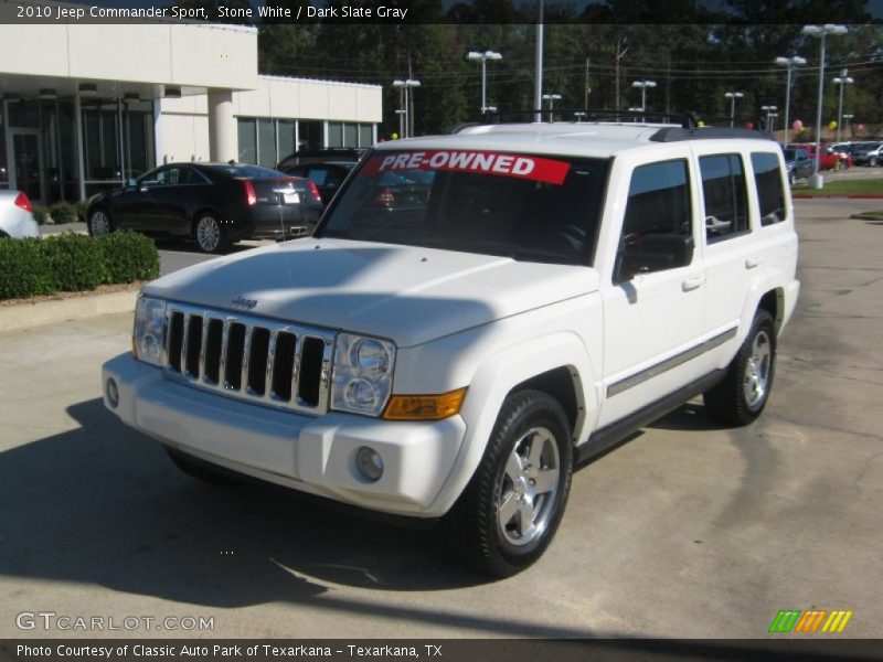 Stone White / Dark Slate Gray 2010 Jeep Commander Sport