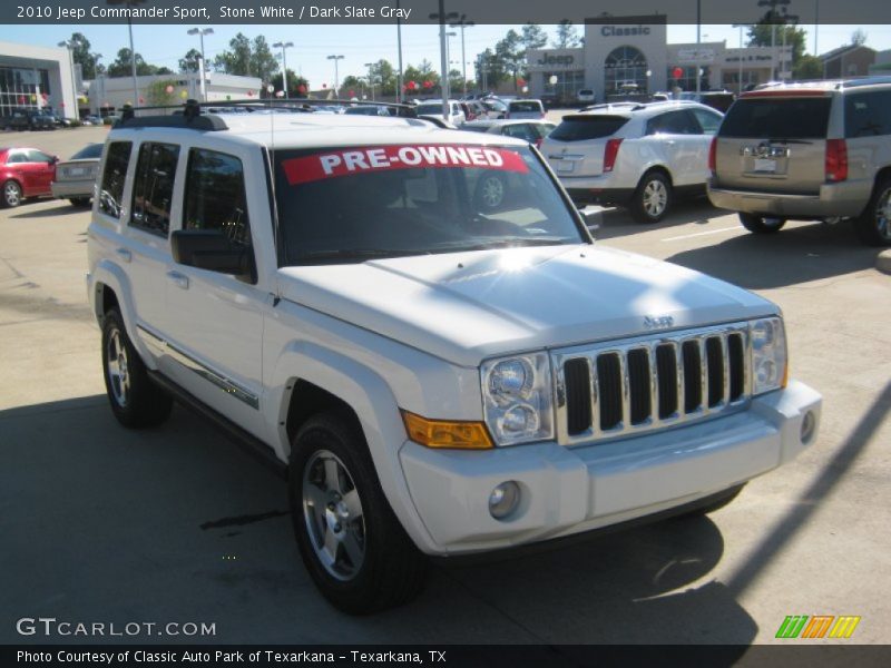 Stone White / Dark Slate Gray 2010 Jeep Commander Sport