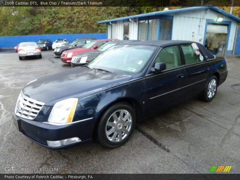 Blue Chip / Titanium/Dark Titanium 2008 Cadillac DTS