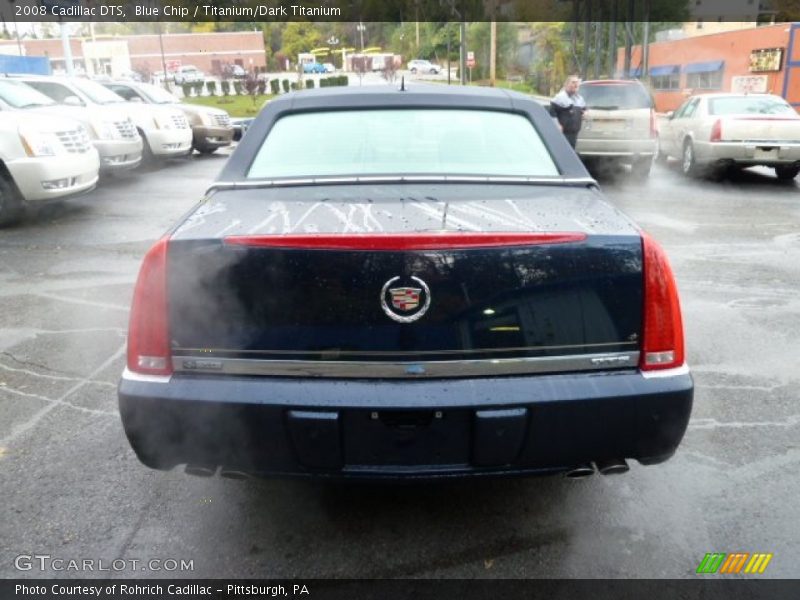 Blue Chip / Titanium/Dark Titanium 2008 Cadillac DTS