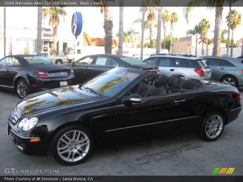 Black / Black 2009 Mercedes-Benz CLK 350 Cabriolet