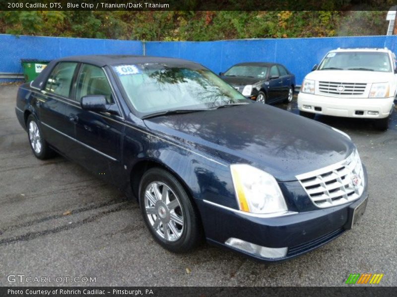 Blue Chip / Titanium/Dark Titanium 2008 Cadillac DTS