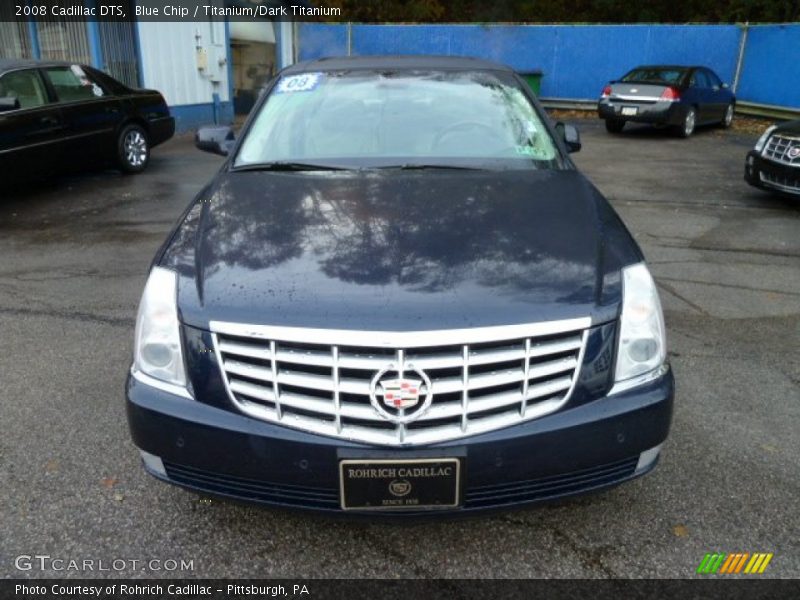 Blue Chip / Titanium/Dark Titanium 2008 Cadillac DTS