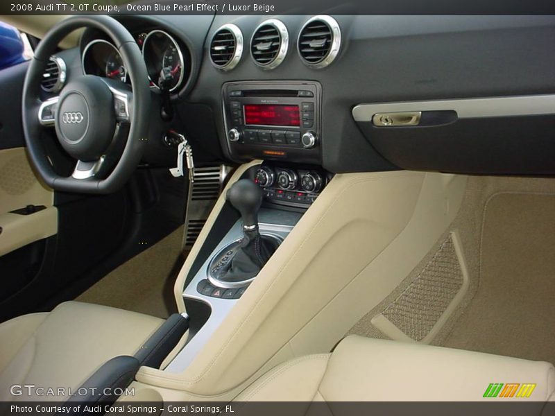 Ocean Blue Pearl Effect / Luxor Beige 2008 Audi TT 2.0T Coupe