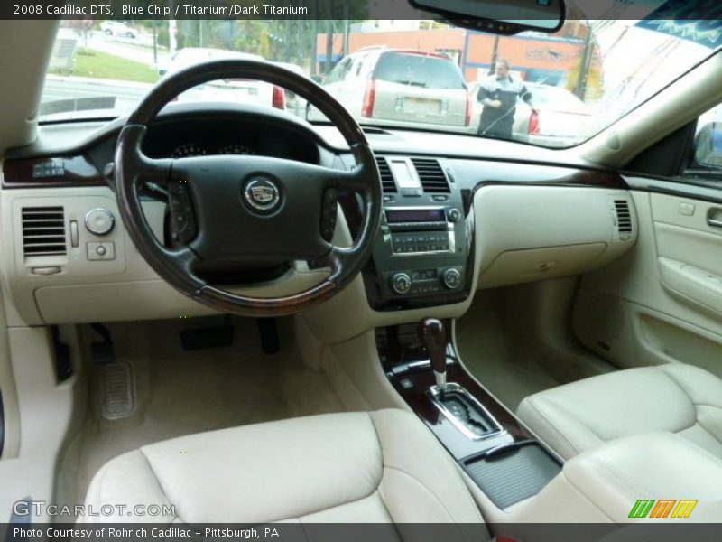 Blue Chip / Titanium/Dark Titanium 2008 Cadillac DTS