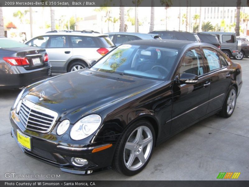Black / Black 2009 Mercedes-Benz E 350 Sedan